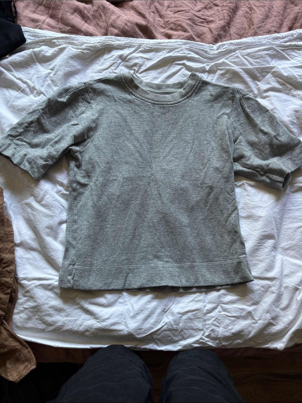 Everlane Kids Short Sleeve Crewneck Tee in Heather Gray